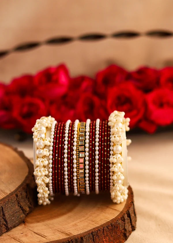 Noor Set-Maroon