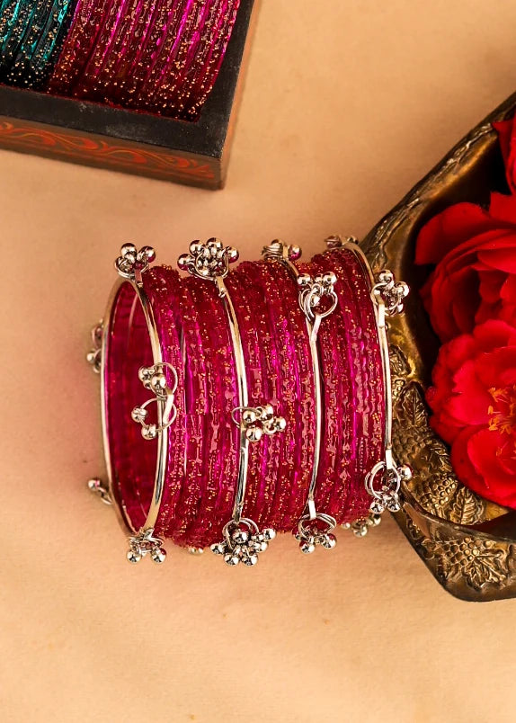 Raindrop Shocking Pink-Silver